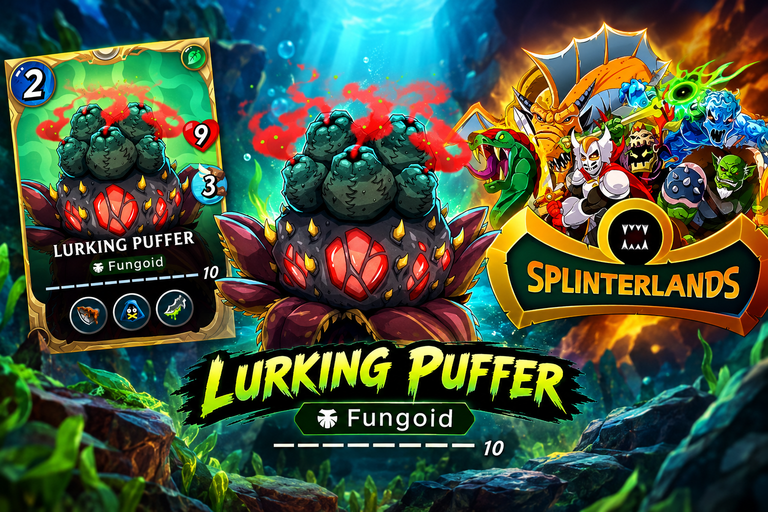 Common Monster Earth Unit || Lurking Puffer || Splinterlands.