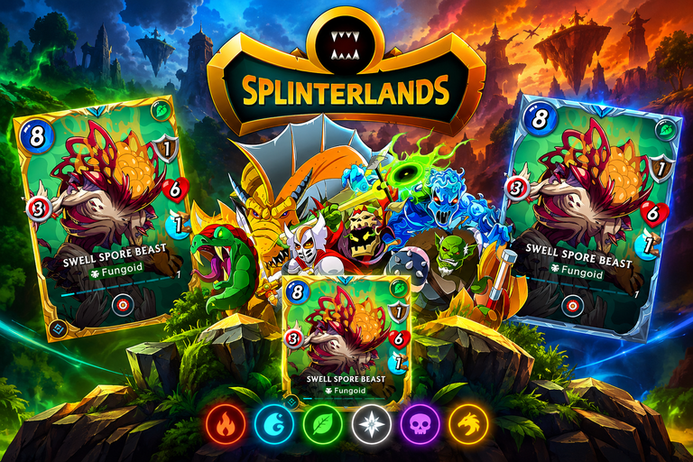 Rare Earth Unit ||Splinterlands || Swell Spore Beast.