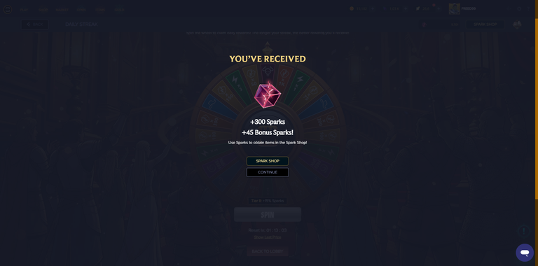 Ruleta y cofres #splinterlands