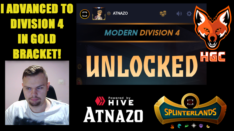 I ADVANCED TO DIVISION 4 IN GOLD BRACKET!