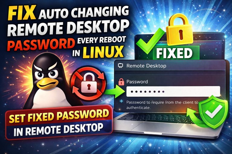 Fix Linux Remote Desktop Password Changing After Reboot