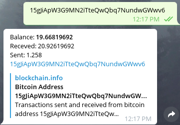 bitcoin telegram bot