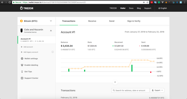 TREZOR BTC