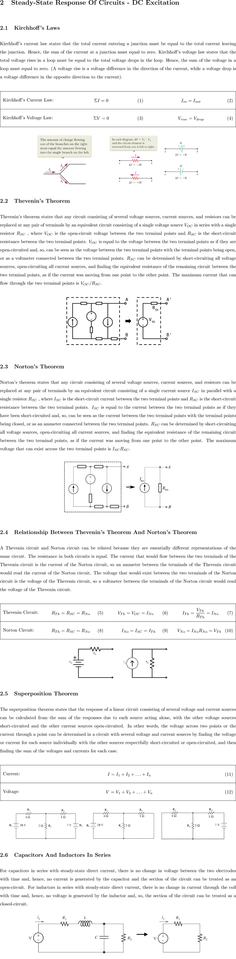 2. Steady-State Response Of Circuits - DC Excitation