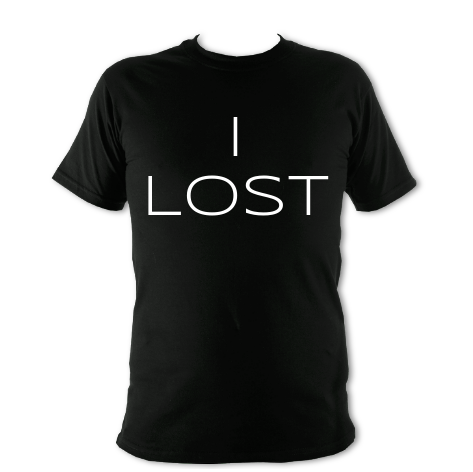 Tshirt with text: I lost