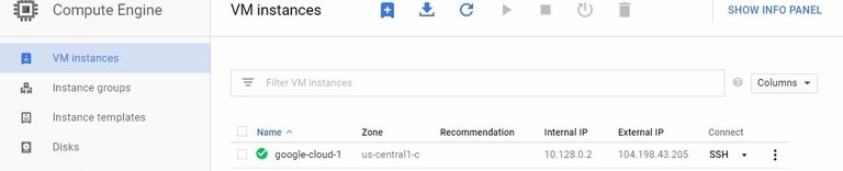 Google VM instances