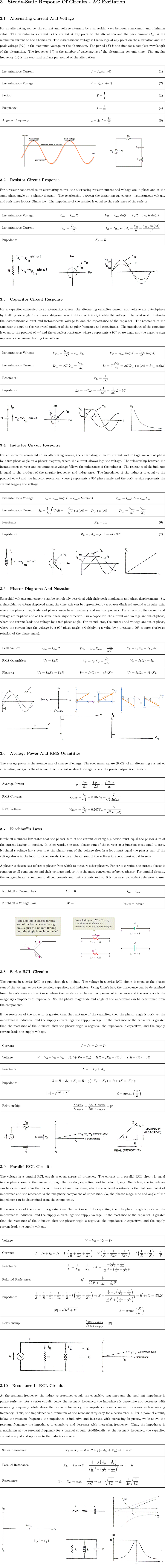 3. Steady-State Response Of Circuits - AC Excitation