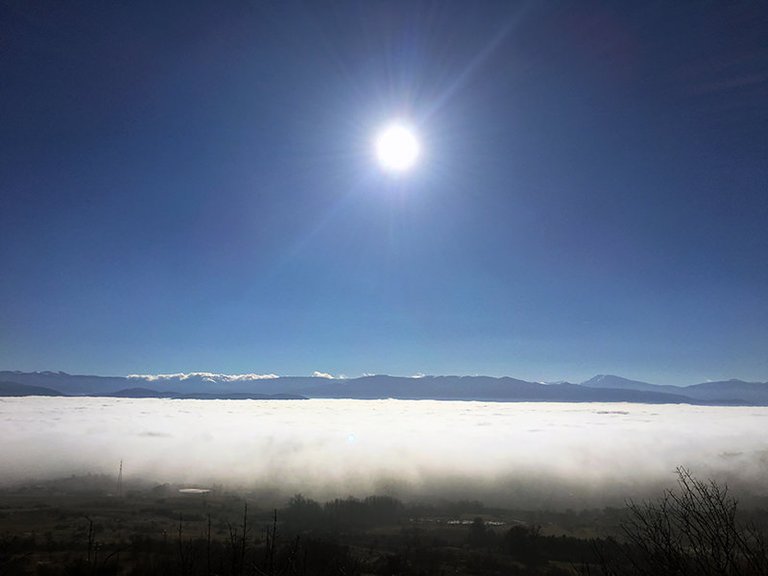 Foggy Lake Of Fucino Abruzzo Aielli