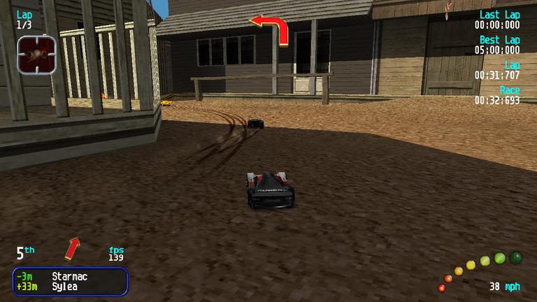 Ghost Town 2 level, various RC cars racing