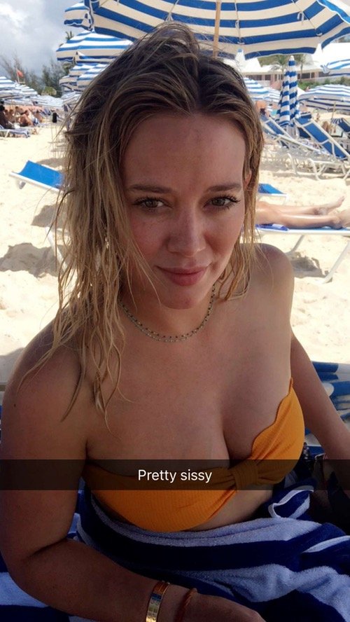 Hilary Duff Showing Some Sexy Cleavage On Snapchat —