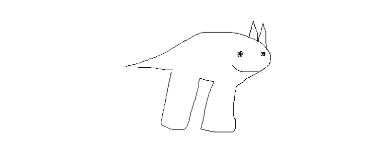 Very bad but cute drawing of a dog