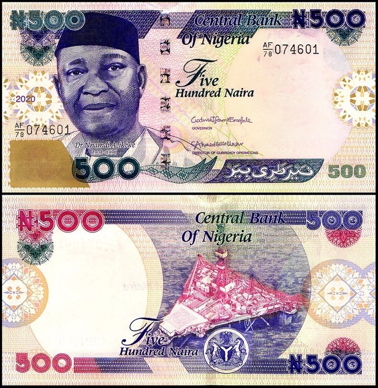 Nigeria 500 Naira Banknote, 2020, P30s, UNC.jpg