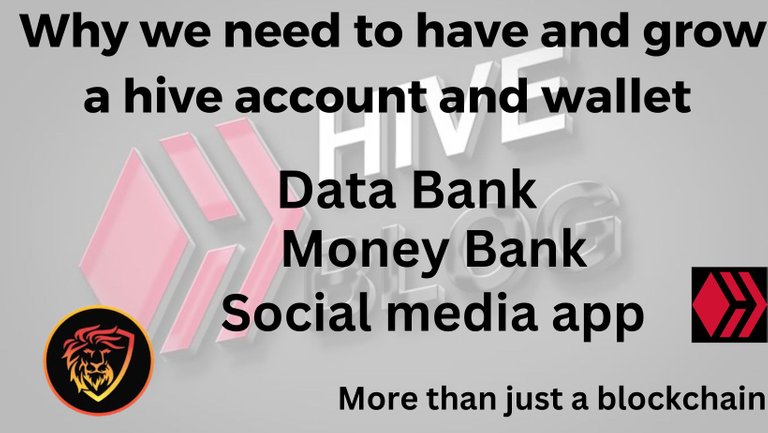 Why everyone need to have and grow a hive account and wallet 