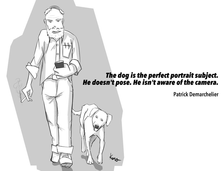 Old Man and the Dog Sketch Keno