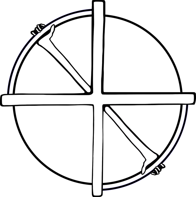 Reformanda logo consisting of two hands gripping a circle inscribed within a cross