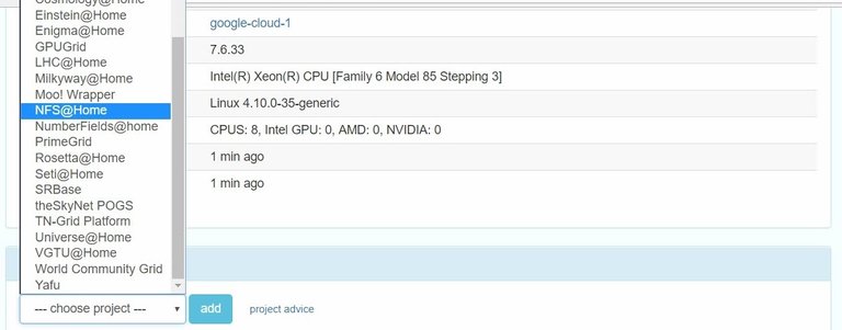 GRCPool project selection