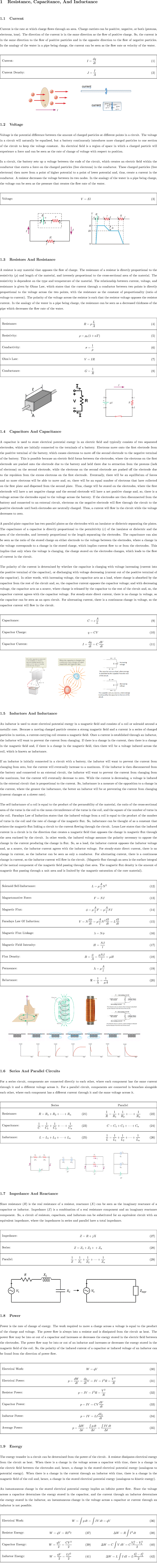 1. Resistance, Capacitance, And Inductance