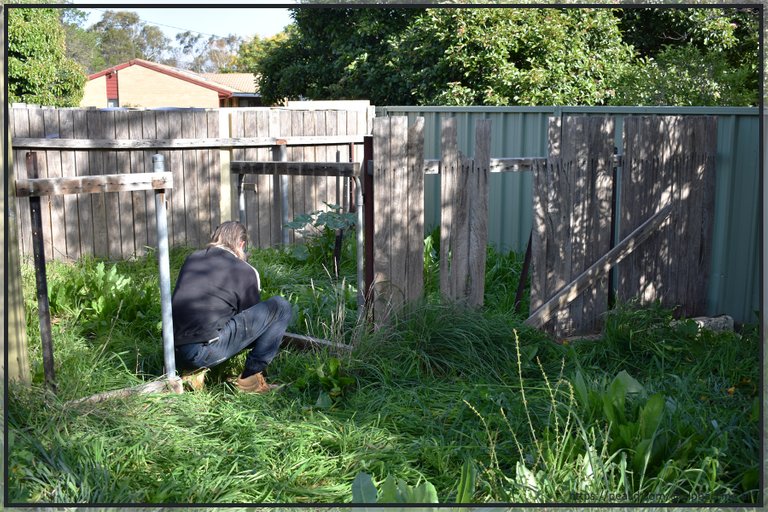 My mate, Todd and the old fence