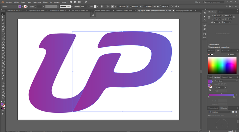 1up logo in process