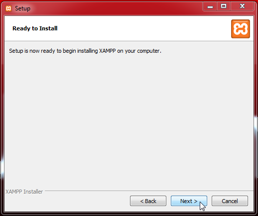 XAMPP installieren - Bereit zur Installation