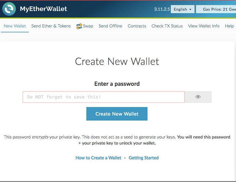 Mew Wallet Setup 1