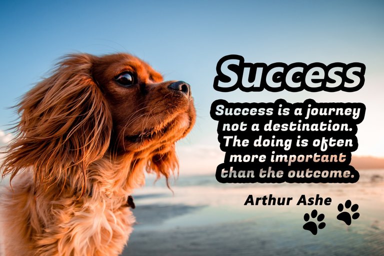 Motivational Poster - Success is a journey - Athur Ashe