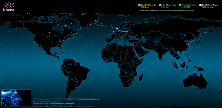 Map of iThena's routing dataset