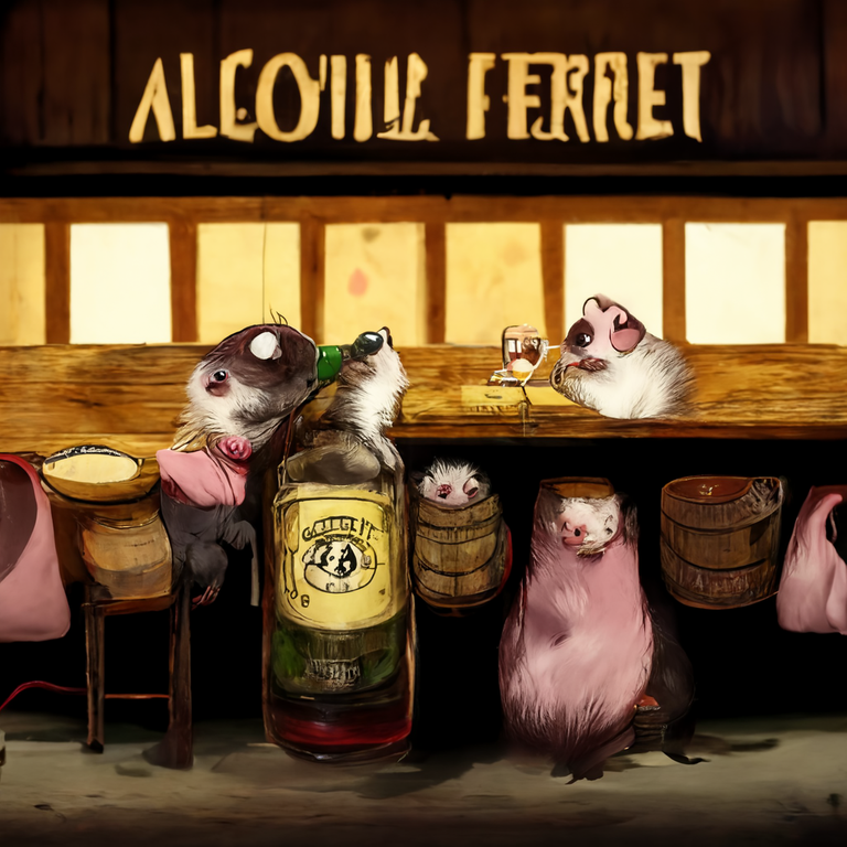 alcoholic ferret tavern, anime