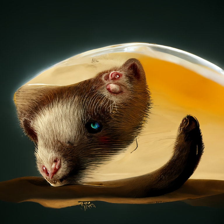 Alcoholic ferret inspired by dune poster