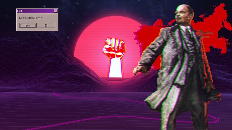 Image of Vaporwave Lenin