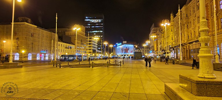 Zagreb's Main Square at Night