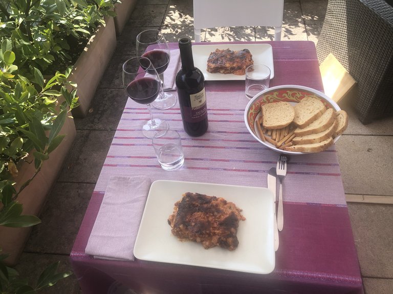 Lasagne e vino