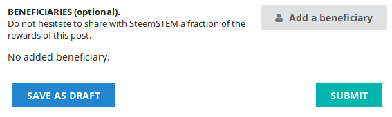 Añadiendo a SteemSTEM como beneficiario