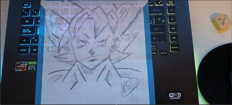 My first drawing of Goku: The most dangerous alien of all