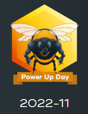 Power Up Day badge for 2022-11