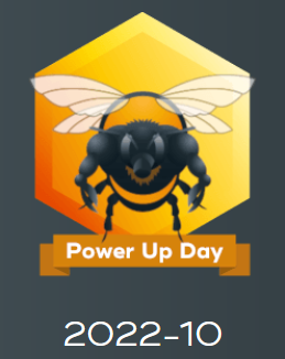 Power Up Day badge for 2022-10