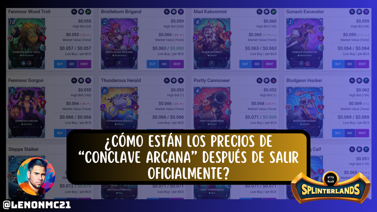 ¿Cómo están los precios de “Conclave Arcana” después de salir oficialmente? [ES-EN]