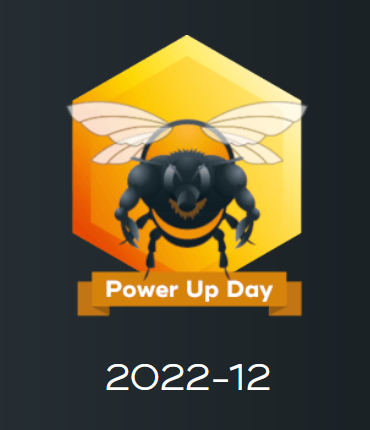 Power Up Day badge for 2022-12