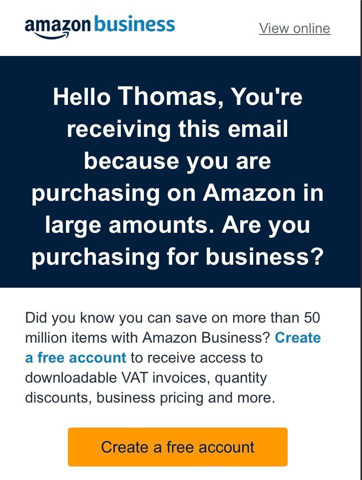 I use Amazon so much they think I have a fucking business 💀😭