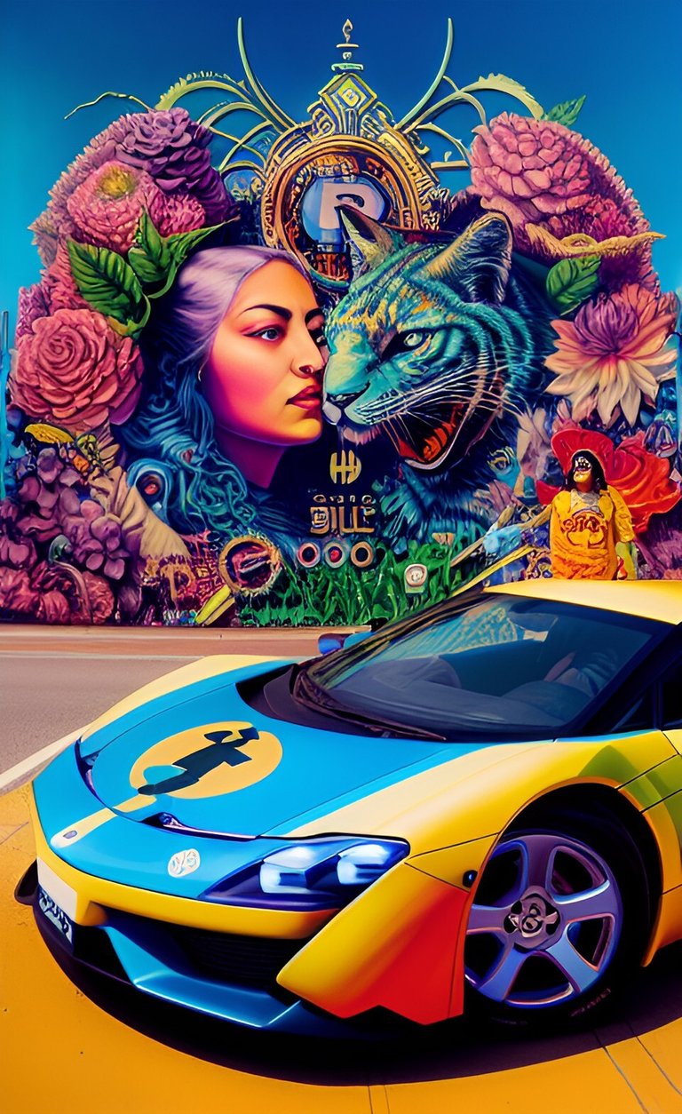 AI Art Car 1&2 on OpenSea Polygon Matic Blockchain