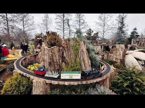 Christmas Model Train Track at the United States Botanic Garden in Washington D.C.