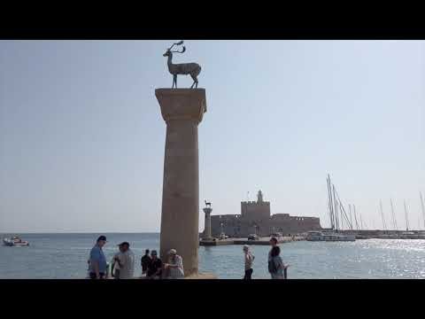 Relaxing Walk Through Rhodes City: Windmills and Old City Gates - Part 1