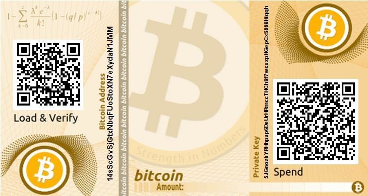 Example BitCoin PaperWallet