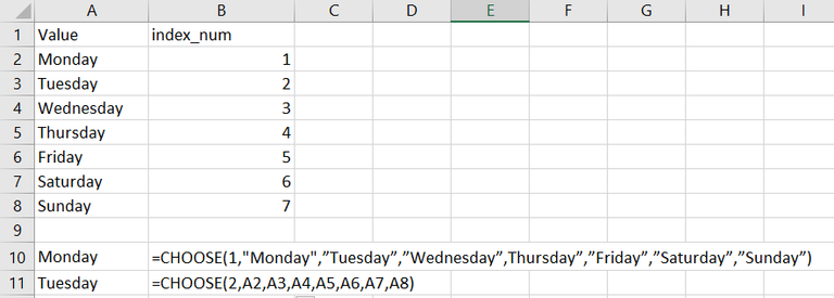 choose in excel