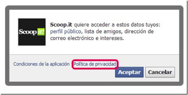 Resultado de imagen para permisos para acceder a su información personal y también a la de su red de amigos.