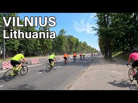 Walking in Vilnius Velomarathon 2026 on a Windy Summer Day | 4K POV