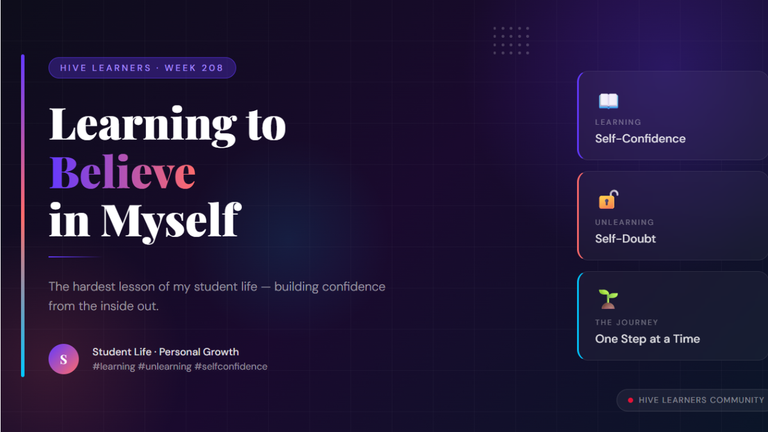 Learning to Believe in Myself, The Hardest Lesson of My Student Life   Hive Learners 