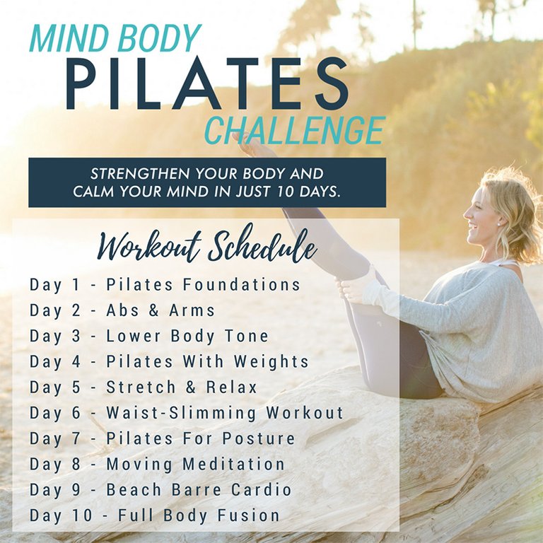 Mind Body Pilates Challenge Schedule