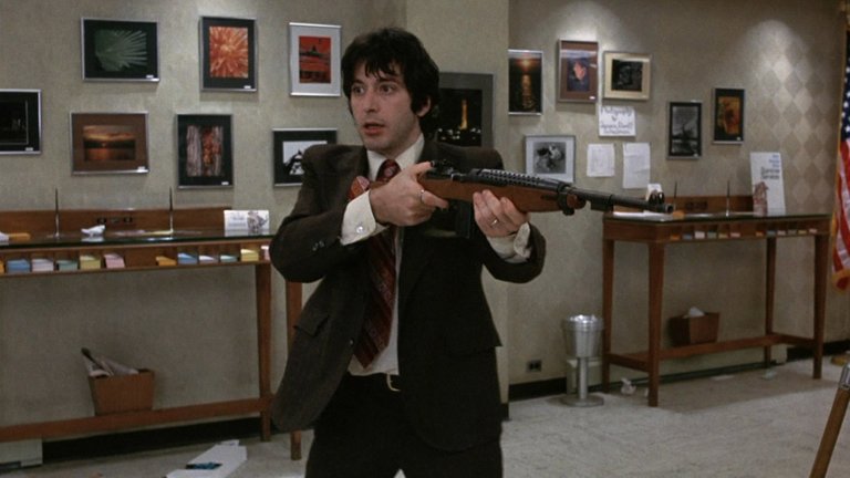 Al Pacino in Bank Robbery Scene