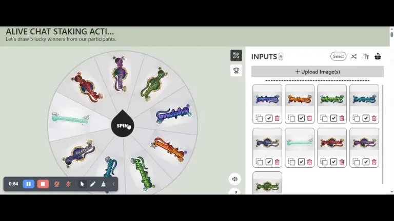 DRAW FOR ALIVE CHAT STAKING ACTIVITY (13-16 OCTOBER)